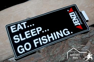25 cm Sticker Aufkleber ca Norwegen Schweden Island Eat Sleep Go Fishing 