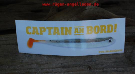 Aufkleber - Angelaufkleber - Fishing - Sticker - Angel Aufkleber Angler - Fisch -  - Lieblingsköder - Captain an Bord - 15cm x 5cm 