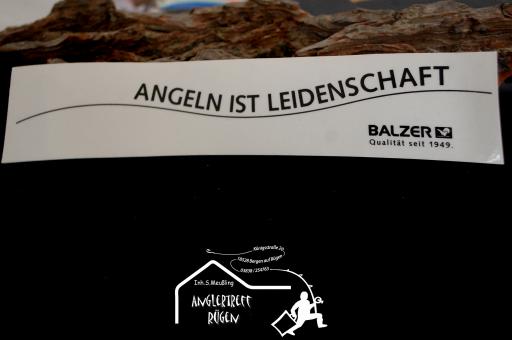 Aufkleber - Angelaufkleber - Fishing - Sticker - Angel Aufkleber Angler - Fisch - Balzer - 20cm x 4 cm 