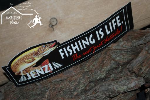 Aufkleber - Angelaufkleber - Fishing - Sticker - Angel Aufkleber Angler - Fisch - Jenzi  -  Fishing is Live 