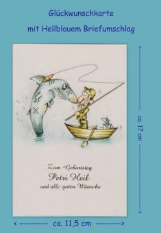 Glückwunschkarten für Angler - Lustige Karten - Happy Birthday  - Geburtstagskarten - Maritim - Sprüche 