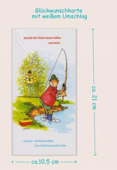 Glückwunschkarten für Angler - Lustige Karten - Happy Birthday  - Geburtstagskarten - Maritim - Sprüche 